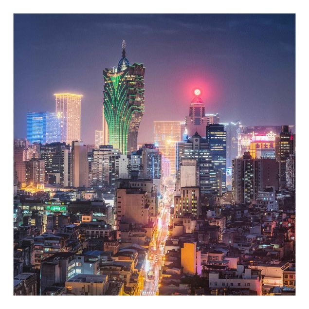 Quadro moderno Notte illuminata a Macao