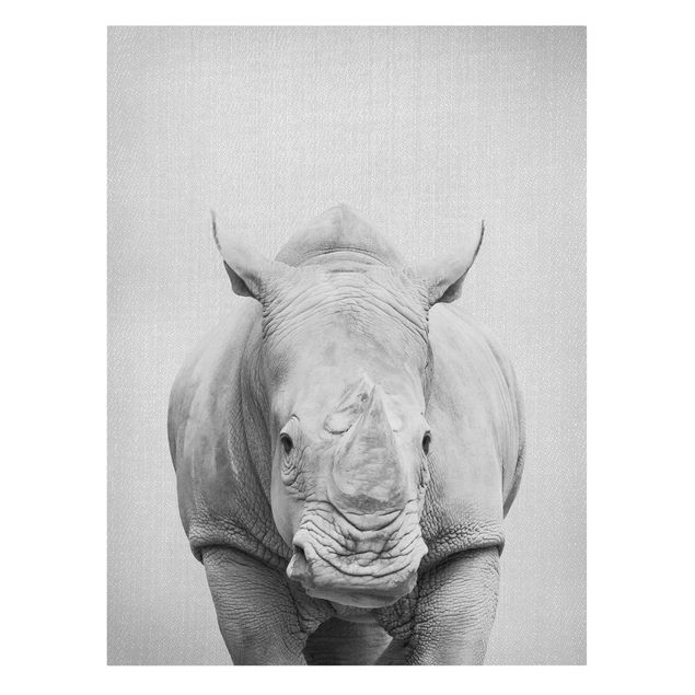 Quadro animali Rinoceronte Nora Bianco e Nero