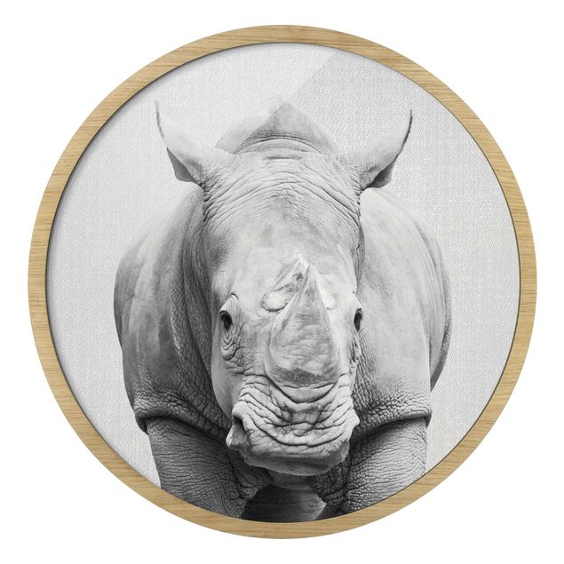 Quadri stampe Rinoceronte Nora Bianco e Nero