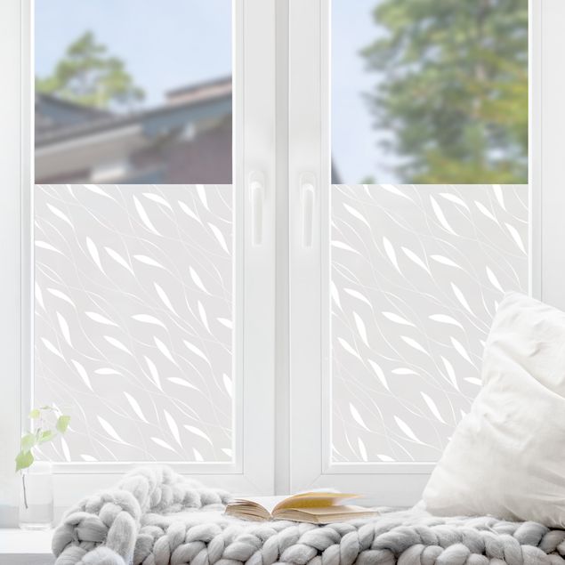 Adesivi per finestre con disegni Motivo naturale con soffio di vento