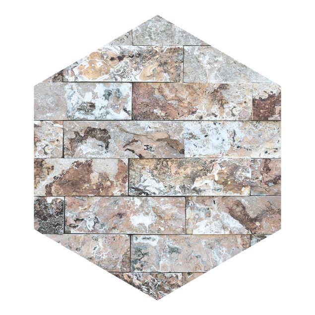 Carta da parati stile industriale Muro di pietra naturale di marmo