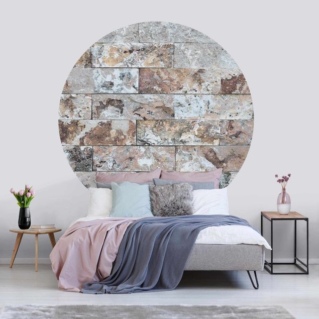 Carte da parati adesive Muro di pietra naturale di marmo