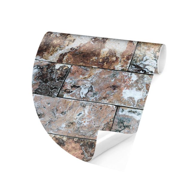 Carta da parati effetto marmo Muro di pietra naturale di marmo