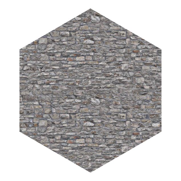 Carte da parati industrial Parati effetto pietra naturale - Vecchio muro di pietra