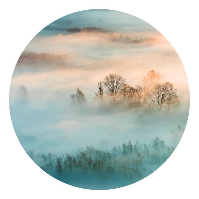 Carta da parati con paesaggi Nebbia all'alba