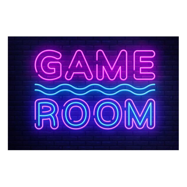 Quadri moderni per arredamento Scritta al neon Game Room