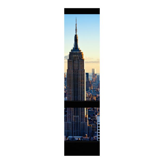 Tessili casa Finestra di New York vista sull'Empire State Building