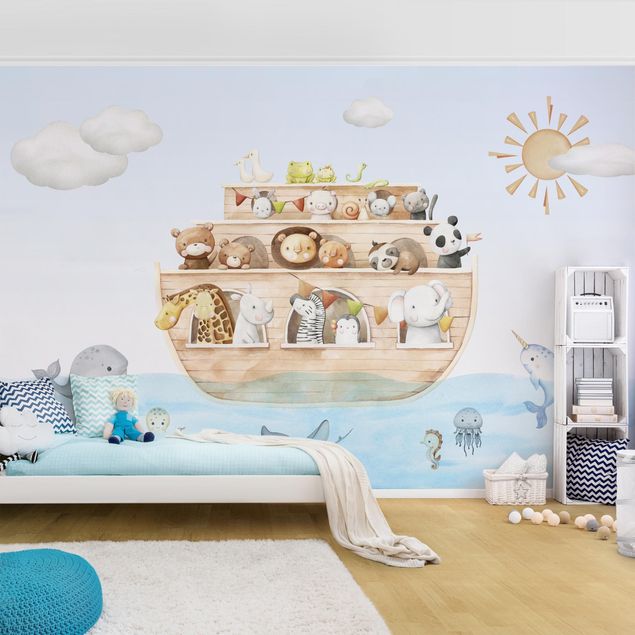 Decorazioni camera bambini Teneri cuccioli di animali sull'arca