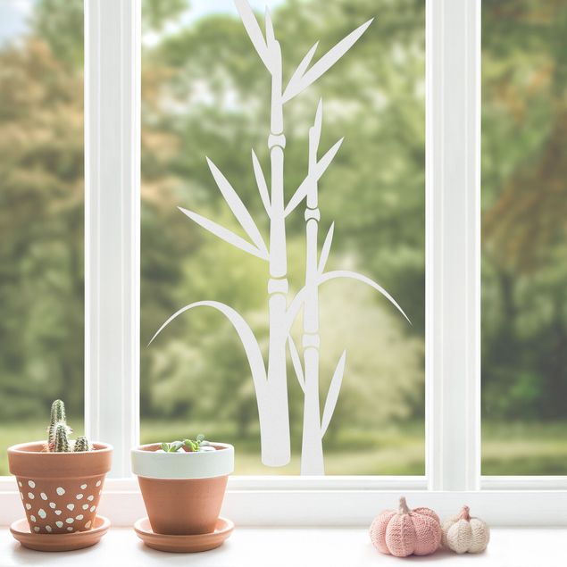 Adesivi floreali per vetri No.8 Bambù