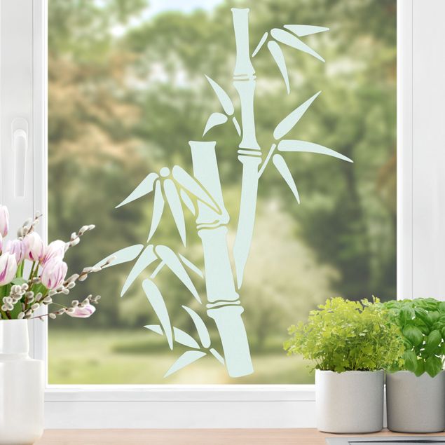 Adesivi per finestre con fiori No.SF971 Bambù