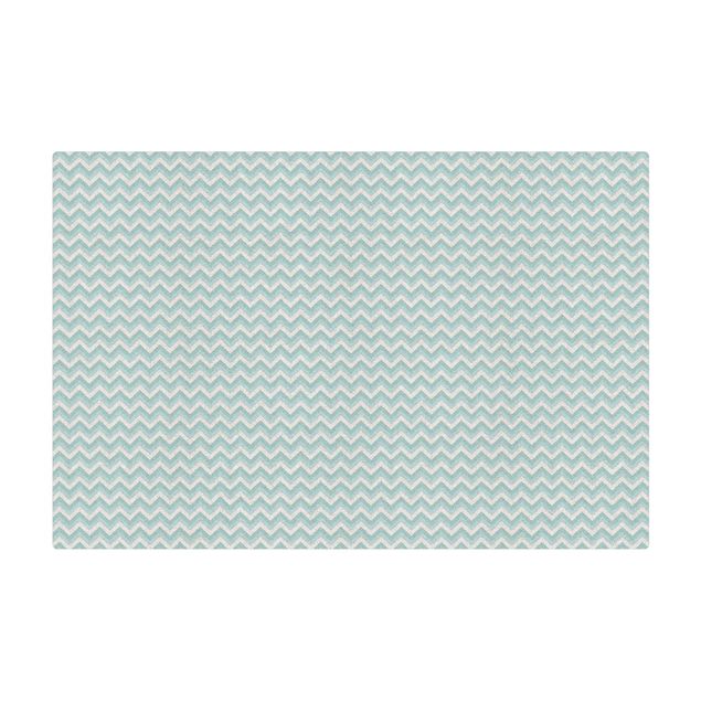 Tappetino di sughero - No.YK39 Trama zigzag blu - Formato orizzontale 3:2
