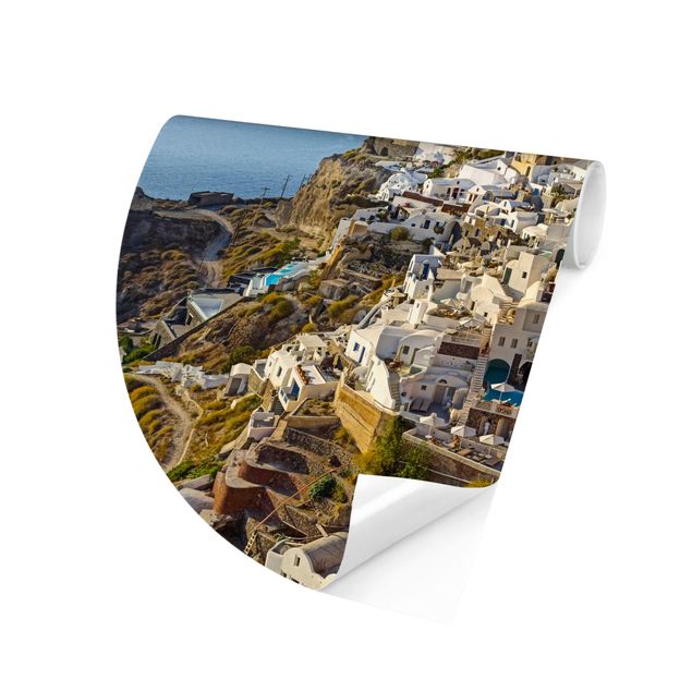 carta da parete Oia a Santorini
