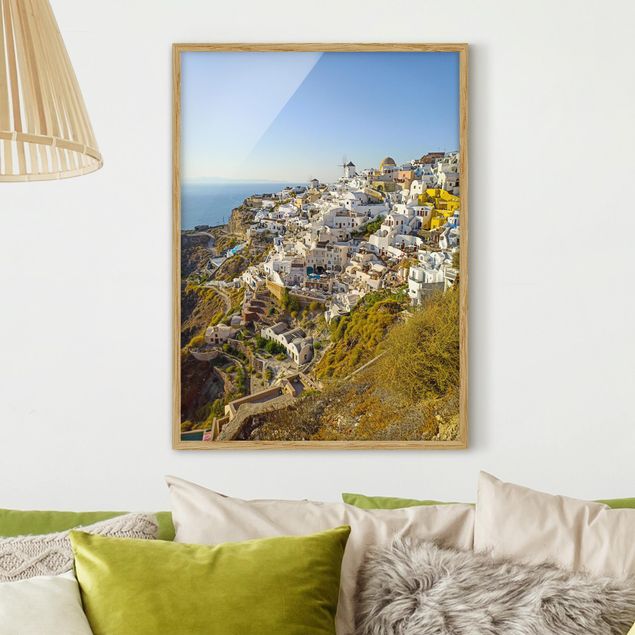 Quadri con paesaggio Oia a Santorini
