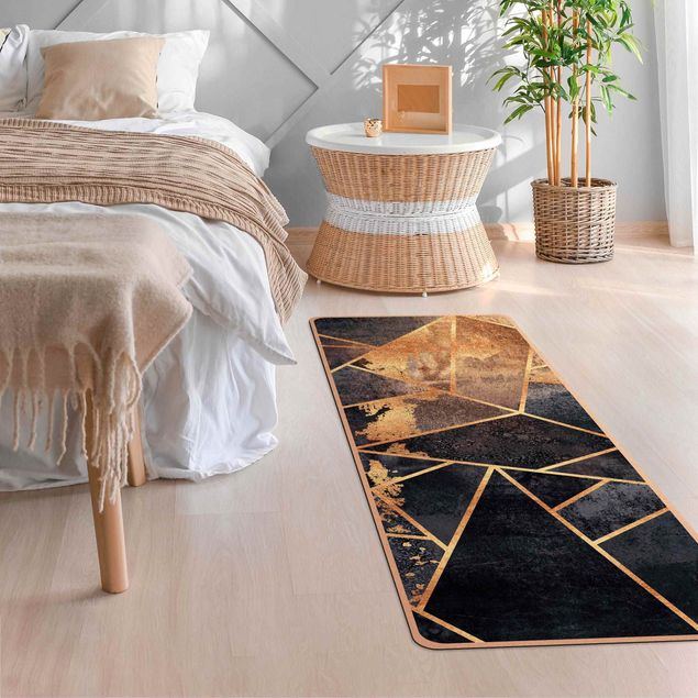 tappeto astratto moderno Onice con oro