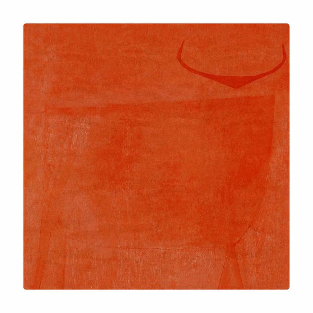Tappetino di sughero - Toro arancione - Quadrato 1:1