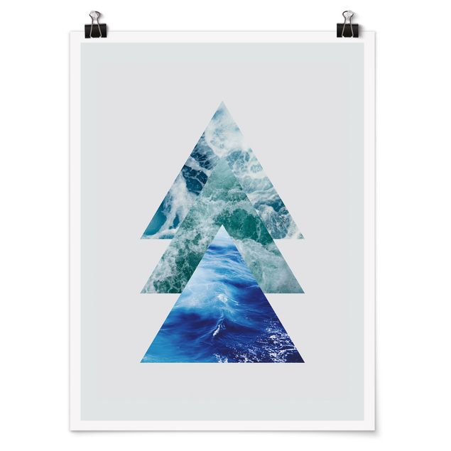 Poster con spiaggia Triangoli dell'oceano