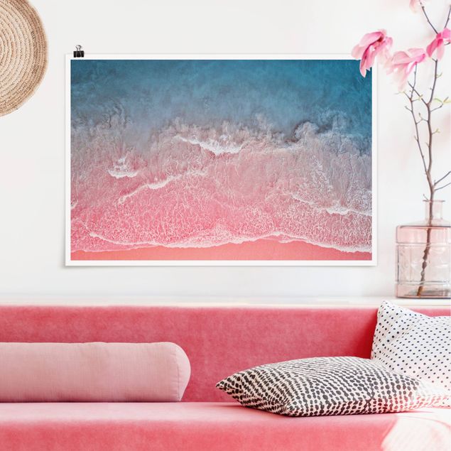 Quadro mare Oceano in rosa