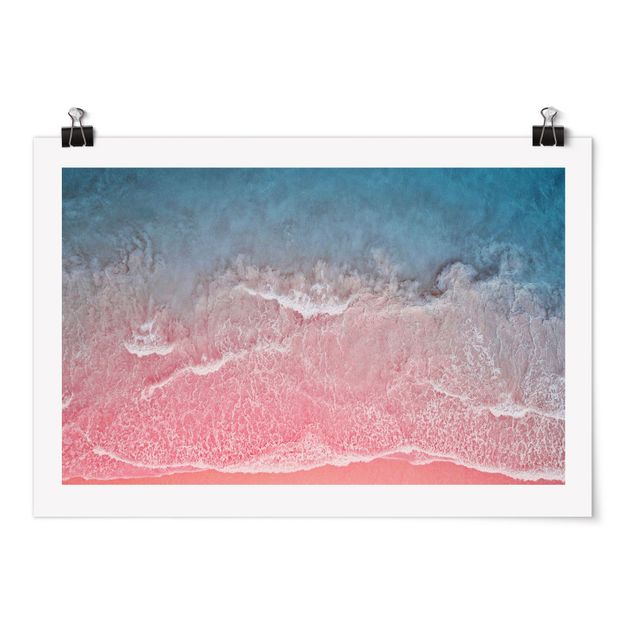 Poster spiaggia Oceano in rosa