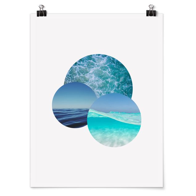 Poster spiaggia Oceani in cerchio