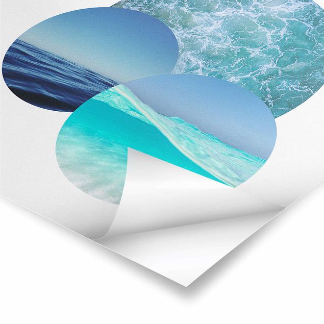 Poster natura paesaggi Oceani in cerchio