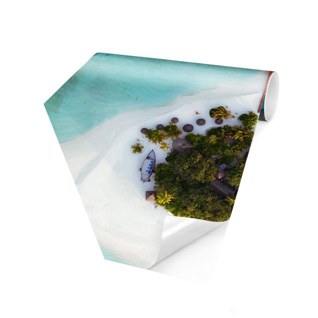 Carta da parati con paesaggi Paradiso oceanico alle Maldive