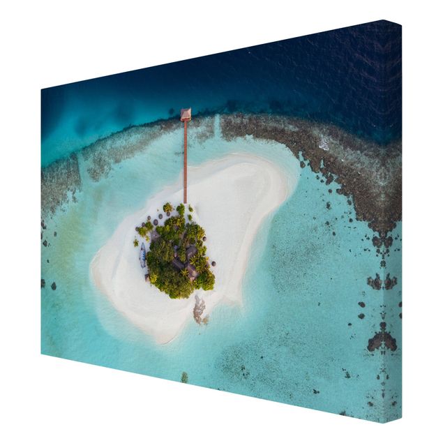 Quadri spiaggia Paradiso oceanico alle Maldive