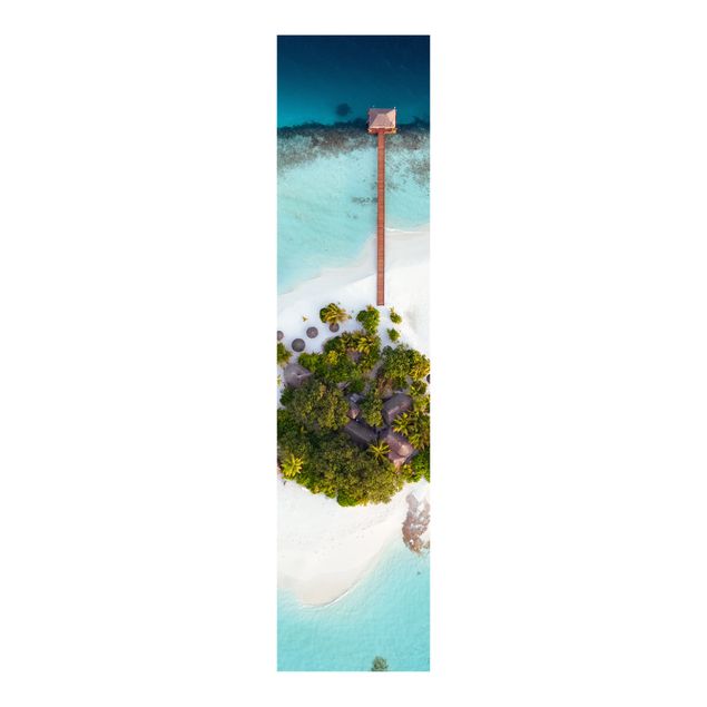 Tende a pannello scorrevoli con paesaggio Paradiso oceanico alle Maldive