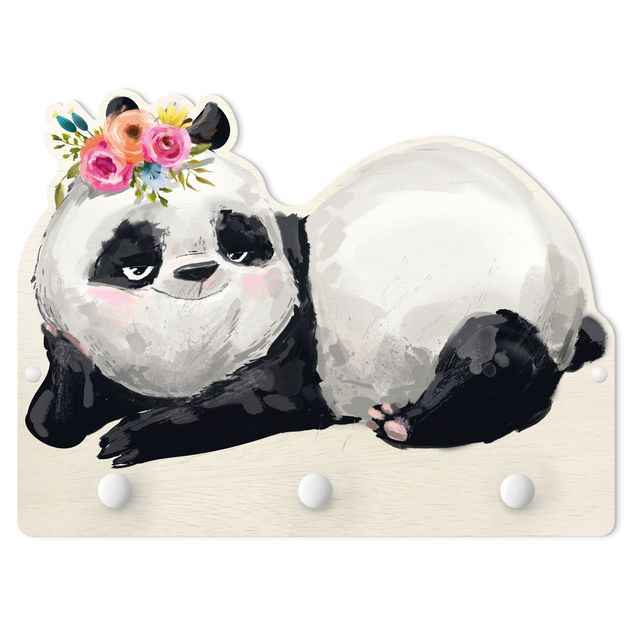 Appendiabiti da parete con pannello Panda Brian