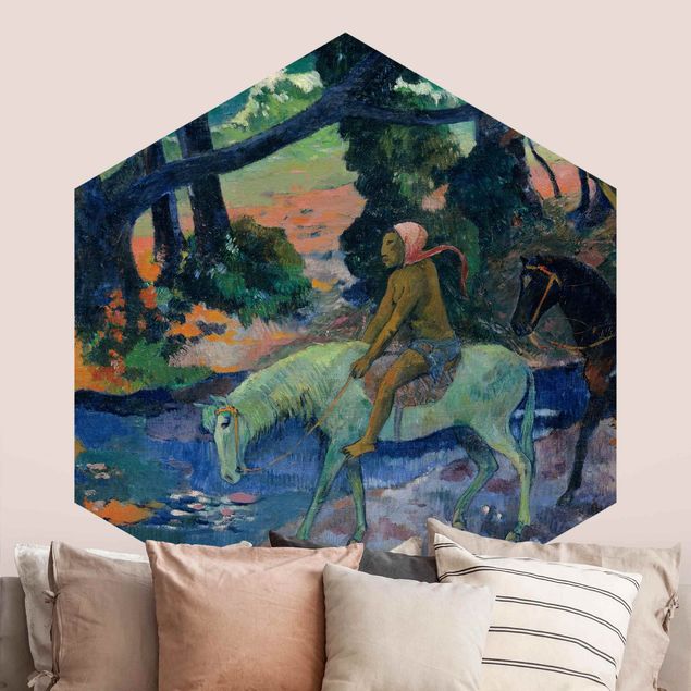 Riproduzioni Paul Gauguin - La fuga, il guado