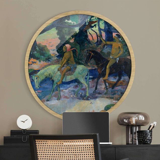 Quadro cavallo Paul Gauguin - La fuga, il guado