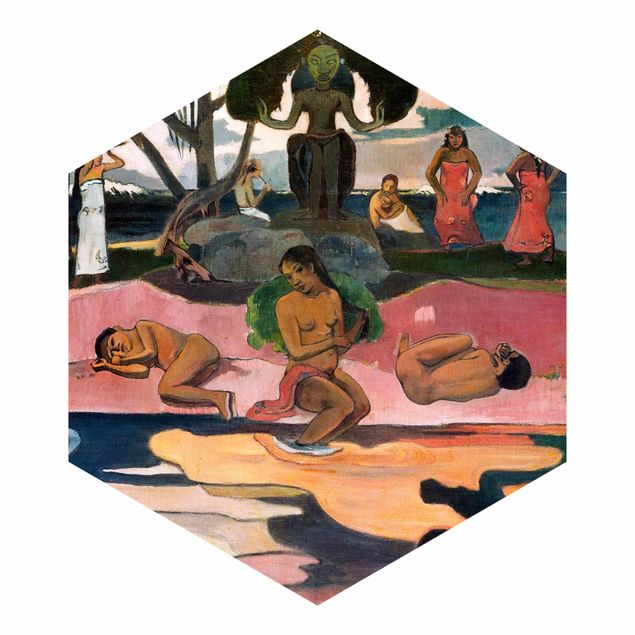 Carta da parati moderna Paul Gauguin - Il giorno degli dei (Mahana No Atua)