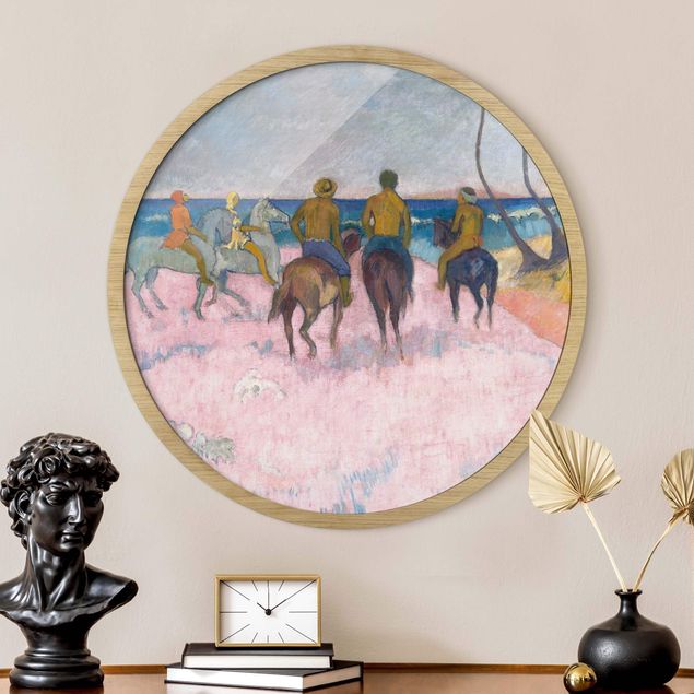 Stile di pittura Paul Gauguin - Cavalieri sulla spiaggia