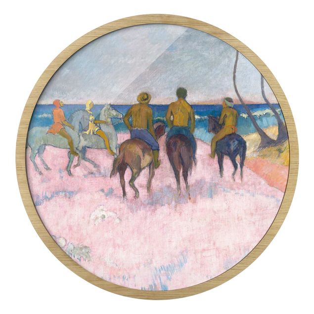 Riproduzioni quadri famosi Paul Gauguin - Cavalieri sulla spiaggia