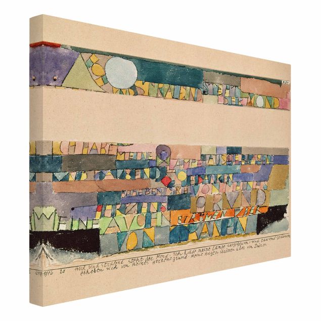 Quadro colorato Paul Klee - La luna è alta e luminosa...