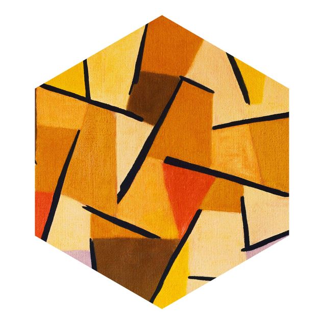 Carta da parati esagonale Paul Klee - Lotta armonizzata
