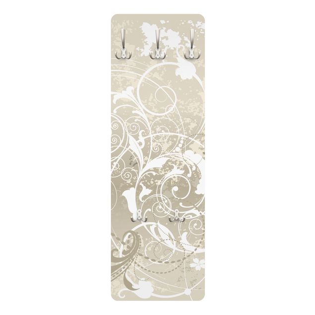 Appendiabiti - Design di madreperla ornamentale - Bianco beige