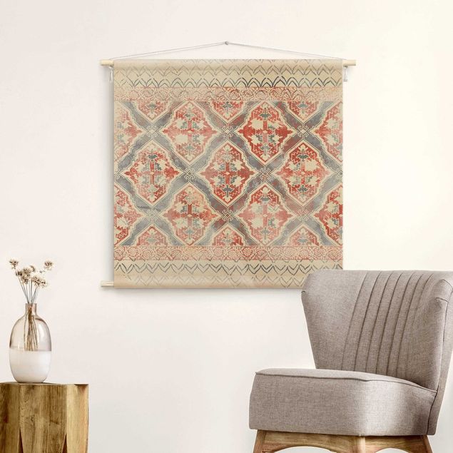 tappeti da appendere al muro Decorazione persiana vintage in indaco II