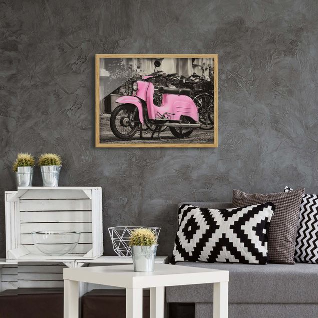 Riproduzione quadri famosi Scooter rosa