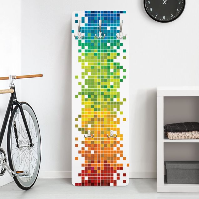 Decorazioni camera neonato Pixel arcobaleno