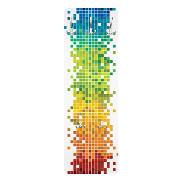 Attaccapanni colorato Pixel arcobaleno