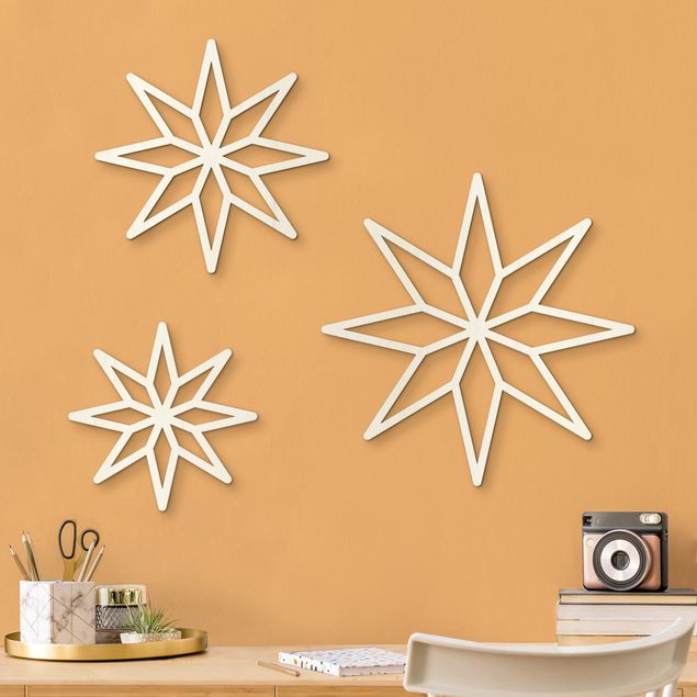 decorazioni da parete Set di stelle poligonali