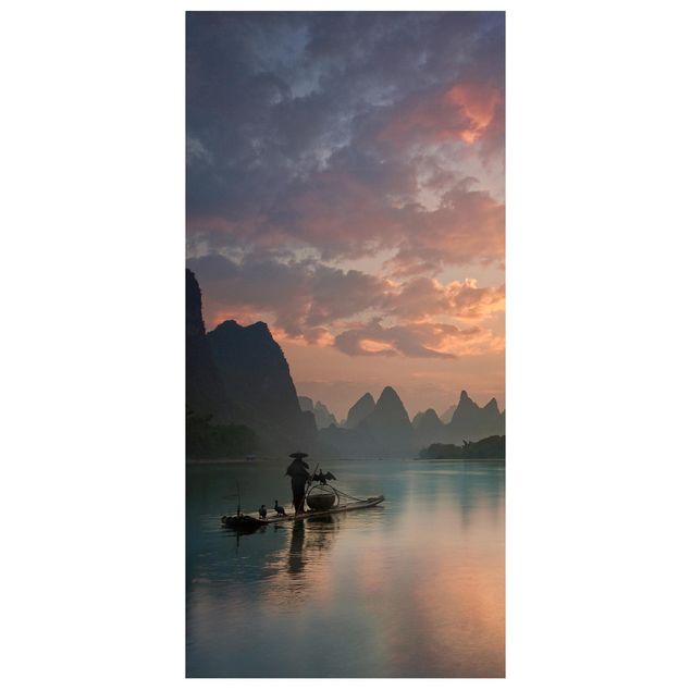 Tenda a pannello - Alba sul fiume cinese - 250x120cm