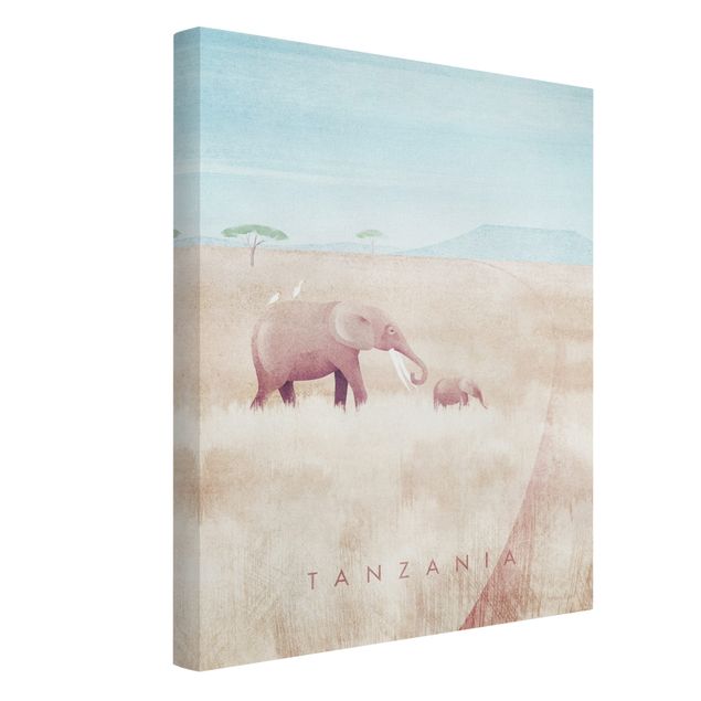 Elefante quadro Poster di viaggio - Tanzania