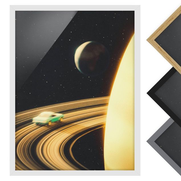 Quadri stampe Collage retrò - Saturn Highway