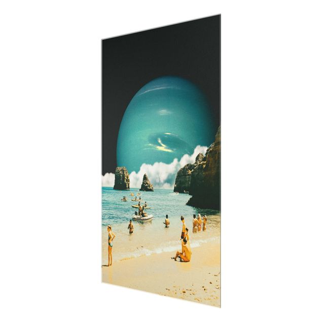 Quadri moderni   Collage retrò - Spiaggia spaziale