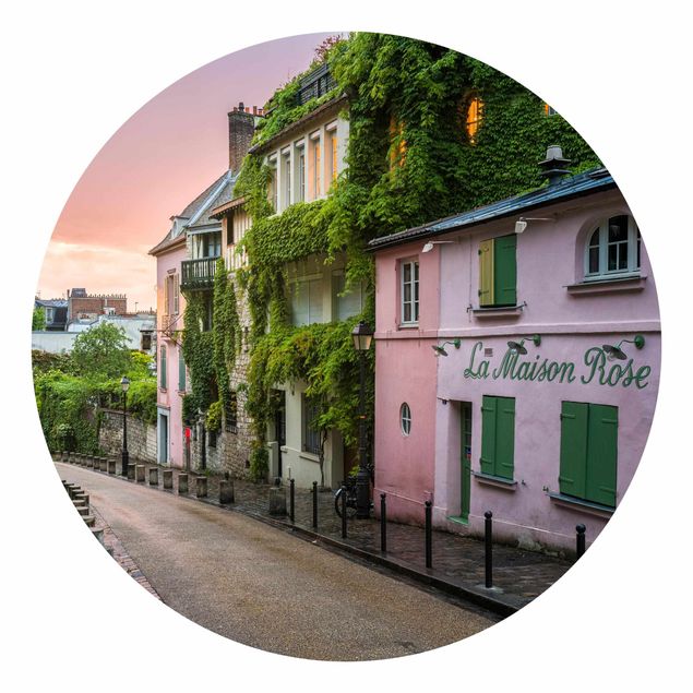 Carta da parati paesaggio Crepuscolo rosa a Parigi
