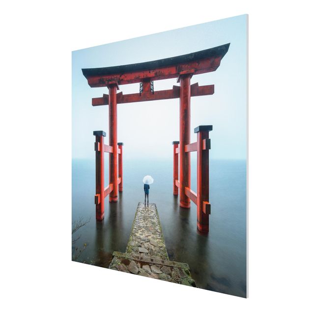 Quadri moderni   Torii rosso al lago Ashi