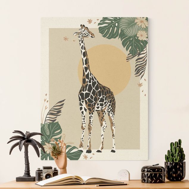 Quadri su tela con giraffe Animali del Safari - Giraffa