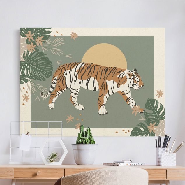 Quadri tigre Animali del Safari - Tigre al tramonto