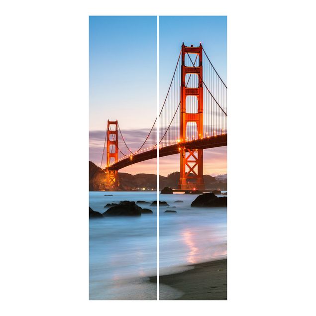 Tende a pannello scorrevoli con paesaggio Crepuscolo a San Francisco